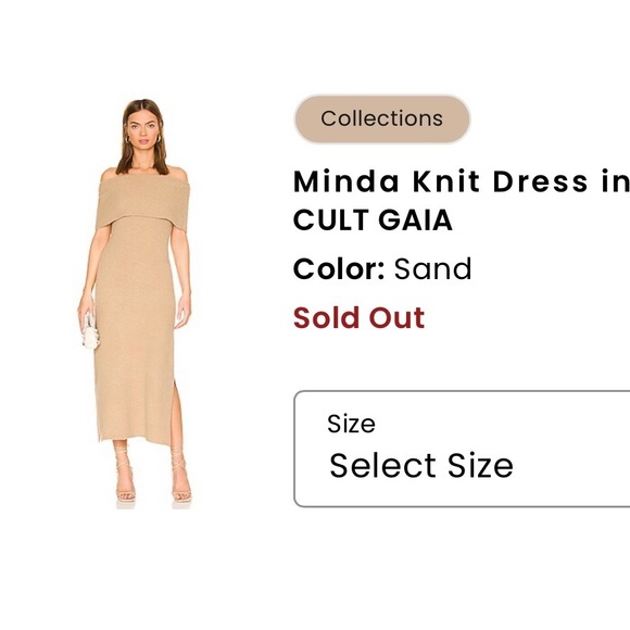 cult gaia Dresses & Skirts - Cult Gaia Midi Dress in Sand